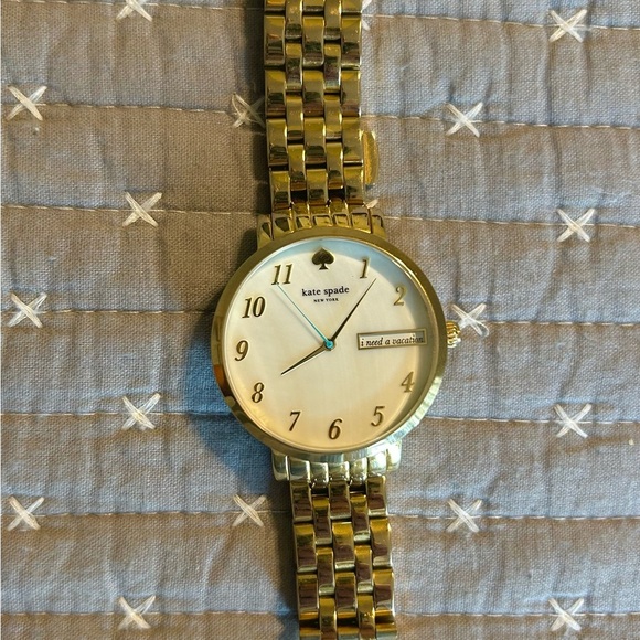 Kate Spade Gold Bracelet Watch with Mother of Pearl Dial - Picture 2 of 7